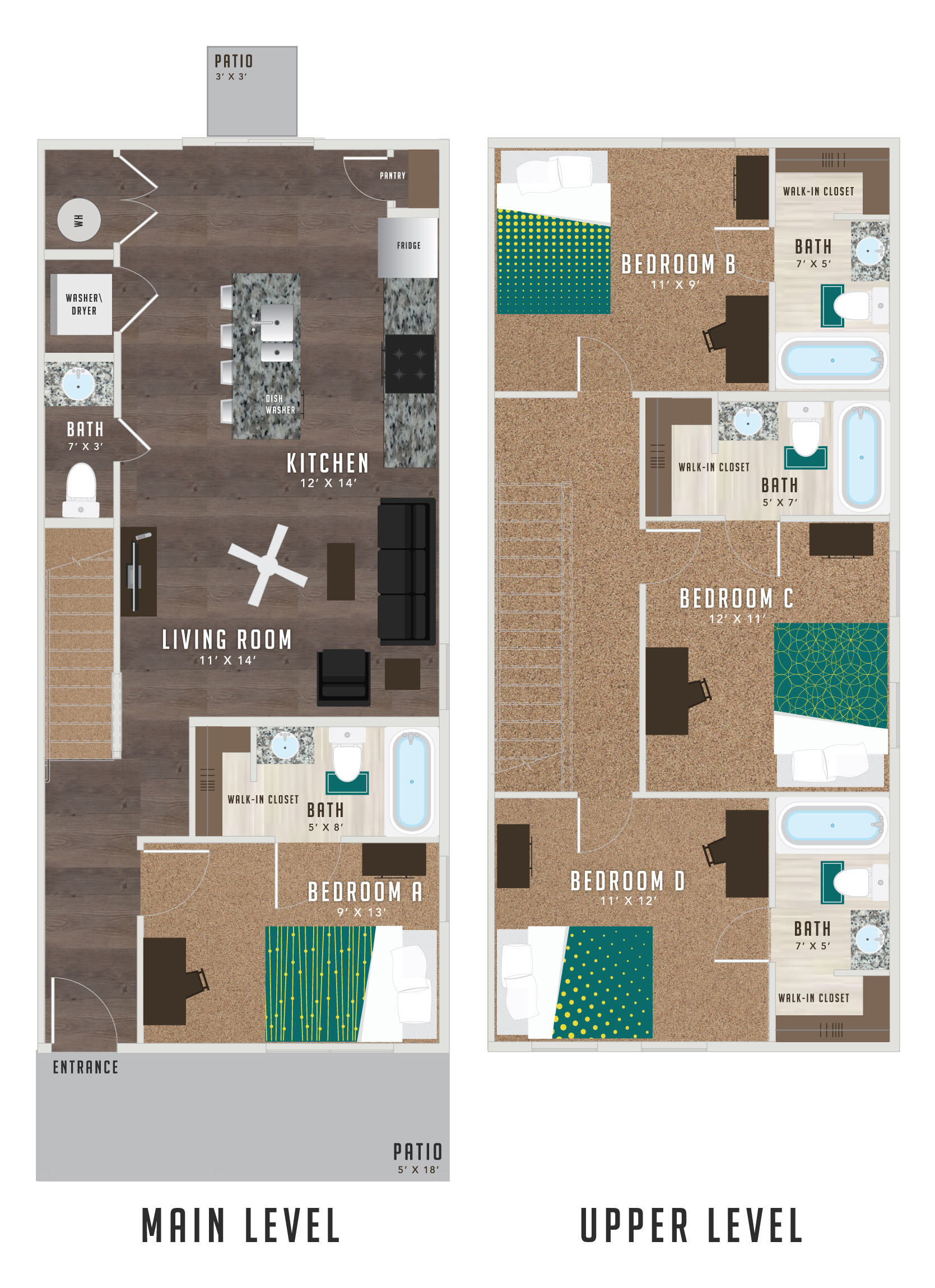 4 Bed, 4.5 Bath Plus