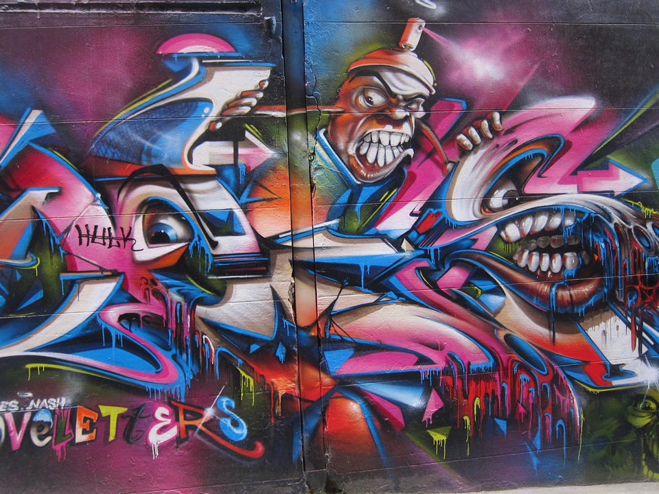 Street art on display in Melbourne