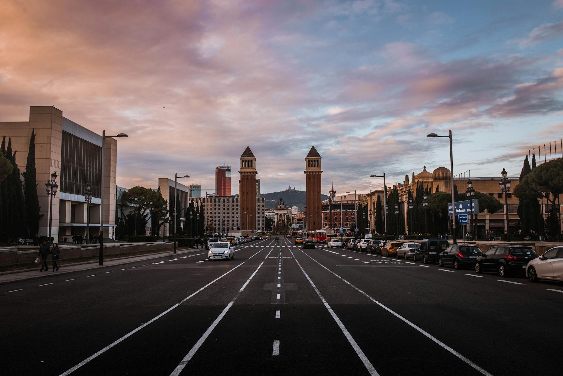 Avinguda de la Reina Maria Cristina in Barcelona.