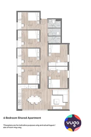 6 Bedroom Shared Apartment