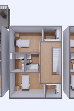 4bd Townhome Plan View