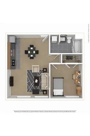 1 Bed 1 Bath Classic