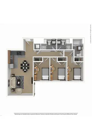 3 Bed 3 Bath Classic