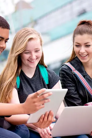 Happy students